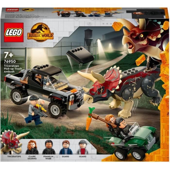 Jeux de construction - LEGO - 76950 - L’Embuscade du Tricératops - 210 pièces - À partir de 7 ans