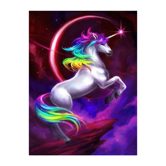 Pleine Foret Broderie Peinture Peinture Licorne Mosaique De Point