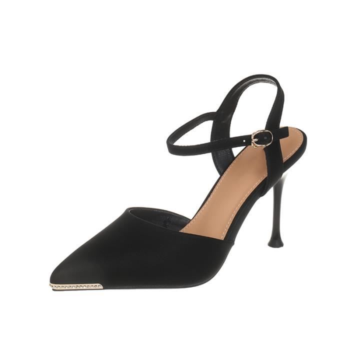 Sandale à talon haut noir lavinia Noir Serena uziyel - Femme