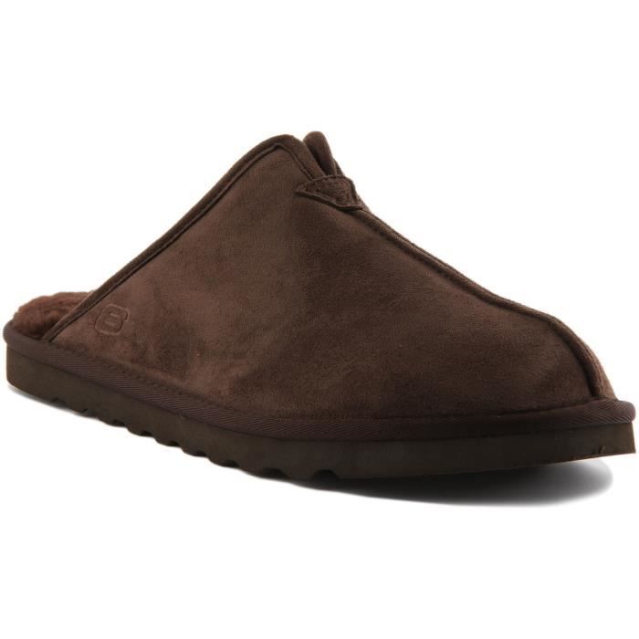 Pantoufles En Cuir Véritable Pour Hommes - Légères, Antidérapantes, Tailles 40-46, Fabriqué En Pologne