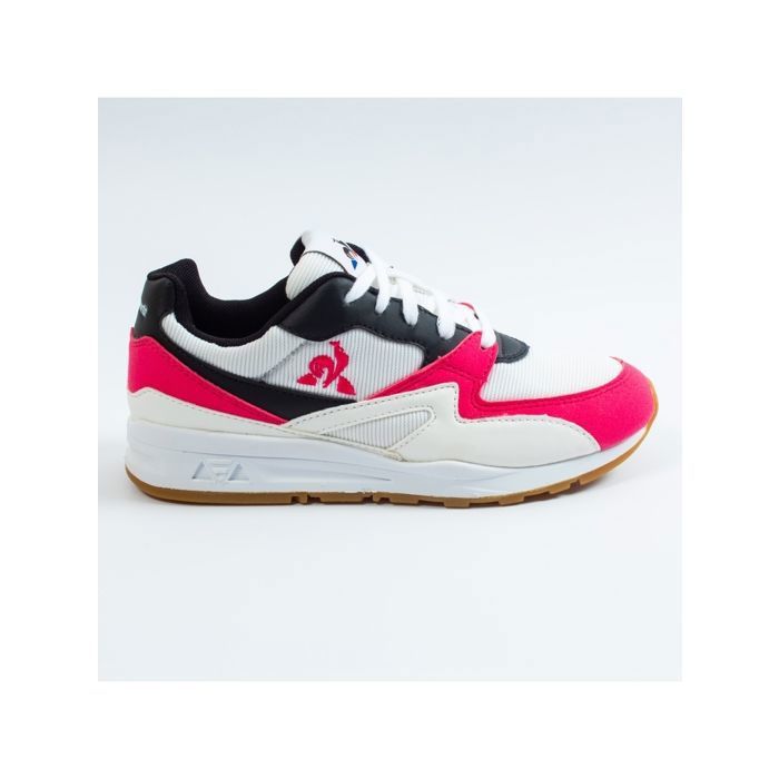 Baskets enfant LE COQ SPORTIF LCS R800 GS - Dessus en textile - Lacets - Couleur Rosa et Gris