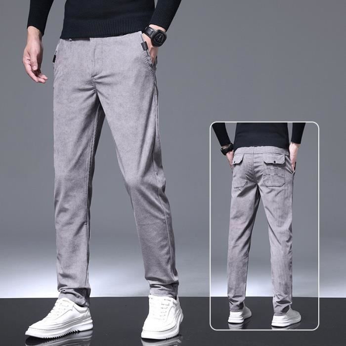 Pantalon De Jogging Doublé En Polaire Pour Homme Épais Chaud Ample