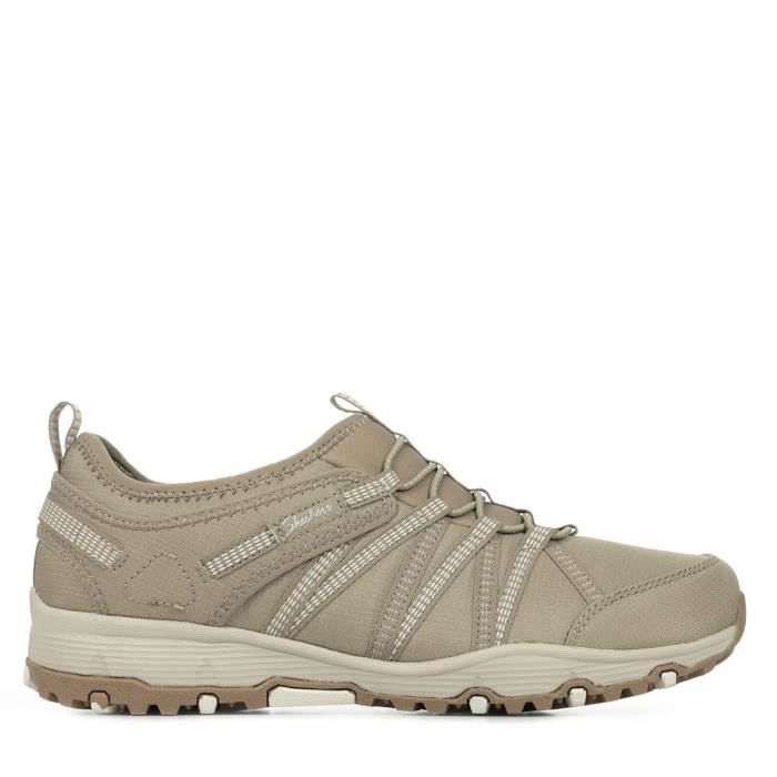 Baskets SKECHERS Seager Hiker 2 Femme Taupe Tige en Textile Fermeture à élastique