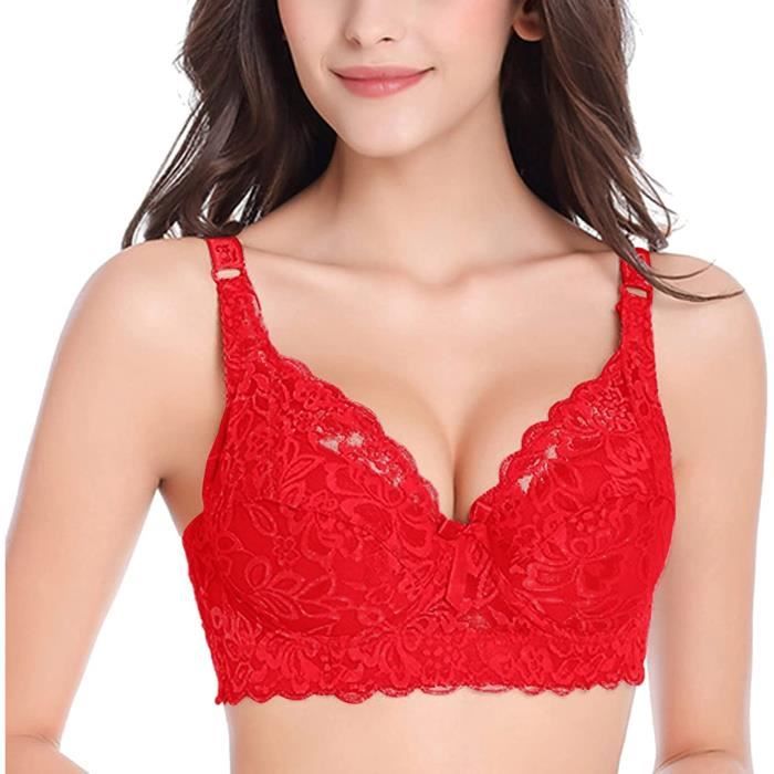 Soutien gorge rouge grande taille on sale
