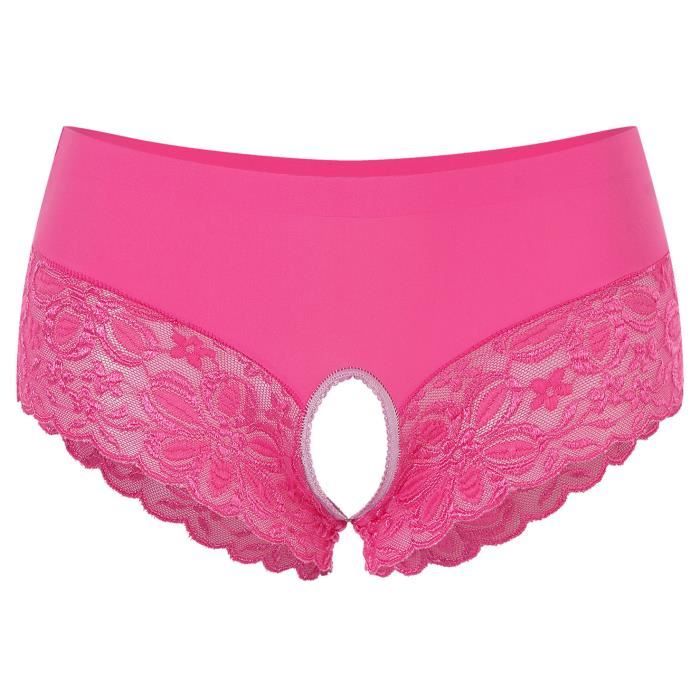 YIZYIF Femme String Sexy Ouvert Entrejambe Dentelle Sous-vêtement ...