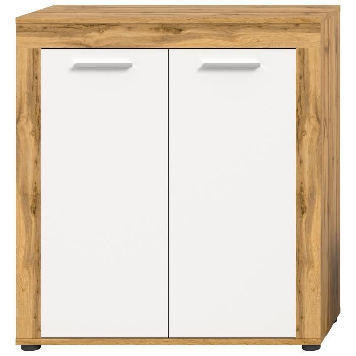Buffet haut Aosta Blanc/Chêne 80/88/35 Buffet haut Aosta Blanc/Chêne 80/88/35