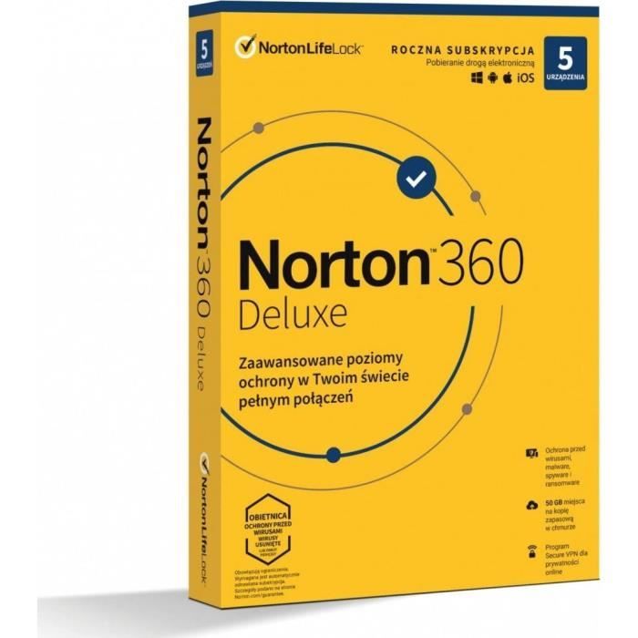 Norton 360 Deluxe 5 appareils 12 mois (21408667)