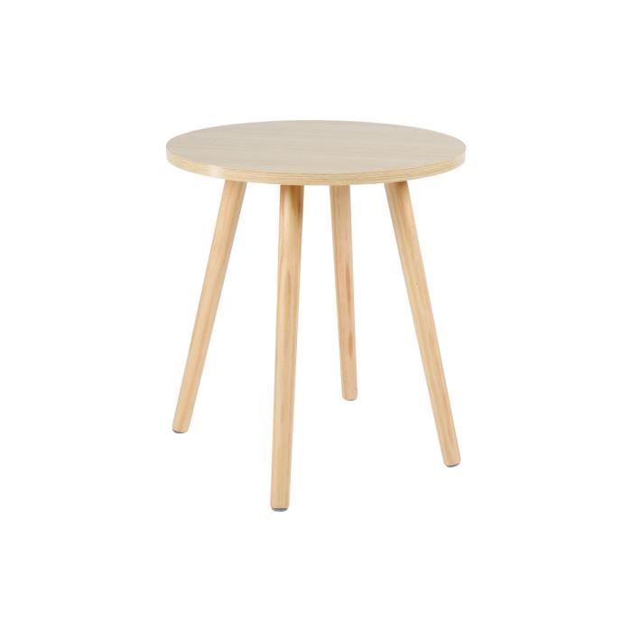 table d'appoint ronde bois - ostaria 40 x 42 naturel