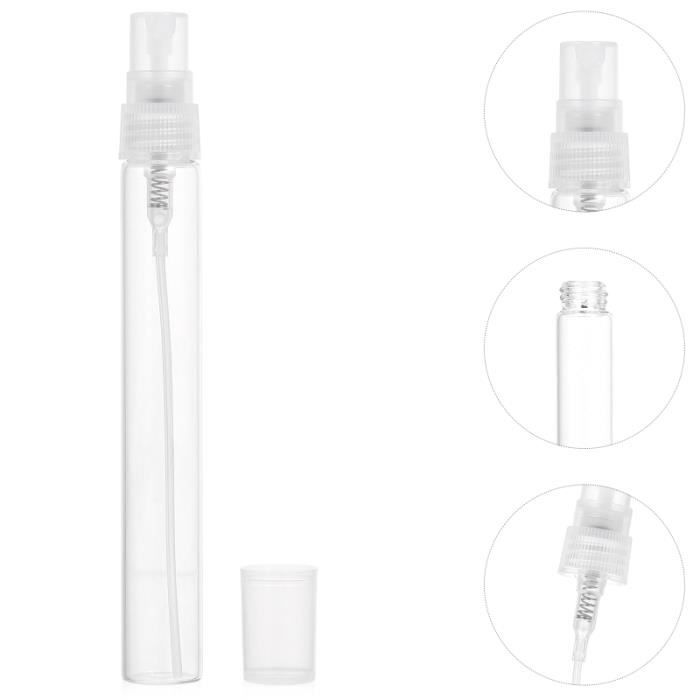 20 Mini Bouteilles Vaporisateur Verre 2ml – Atomiseurs Parfum Rechargeables Avec Couvercle Or, Format Voyage Ultra-Pratique