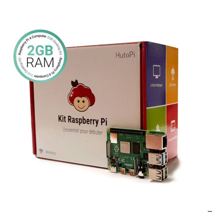 Carte mère – RASPBERRY PI – Raspberry Pi 4 2GB – HDMI – USB-C – Micro SD
