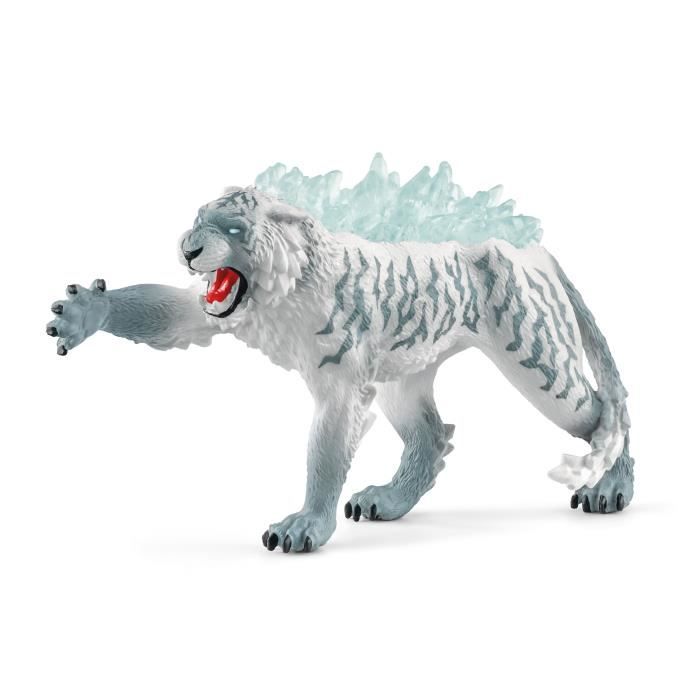 schleich -  70147 eldrador creatures figurine tigre de glace - jouet tigre avec des cristaux dorsaux féroces et terrifiants