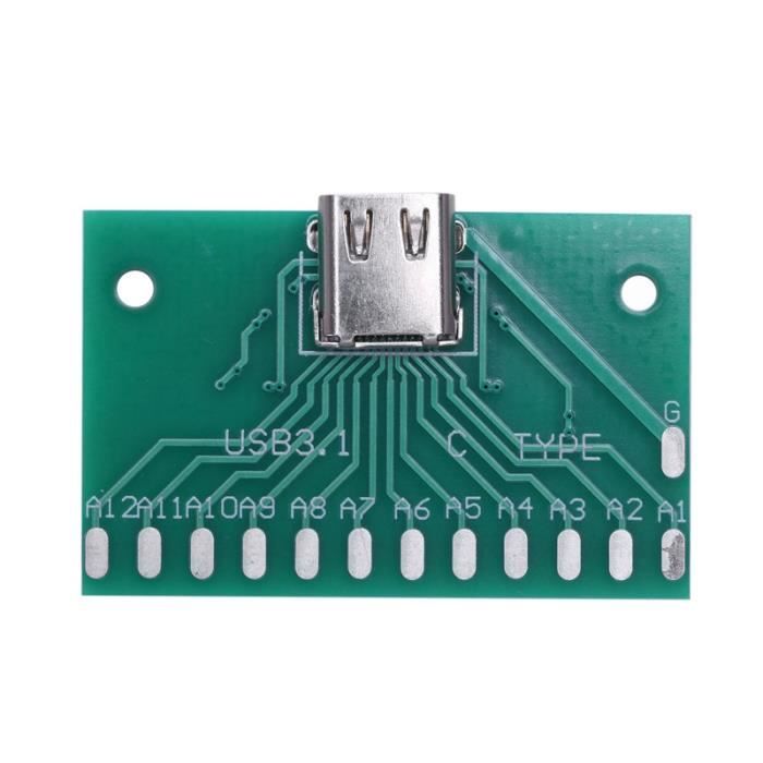Diy 24 Pin Usb C Usb 3 1 Type C Prise Femelle Connecteur Type Smt Avec Panneau De Pc Prix Pas Cher Cdiscount
