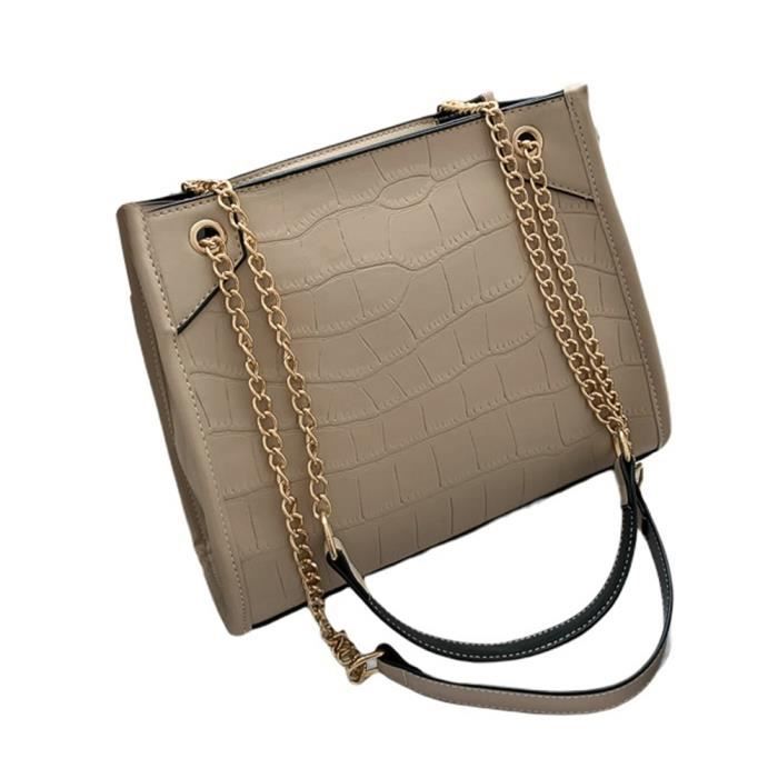 Sac chaîne Emily en cuir rose effet crocodile | The Kooples