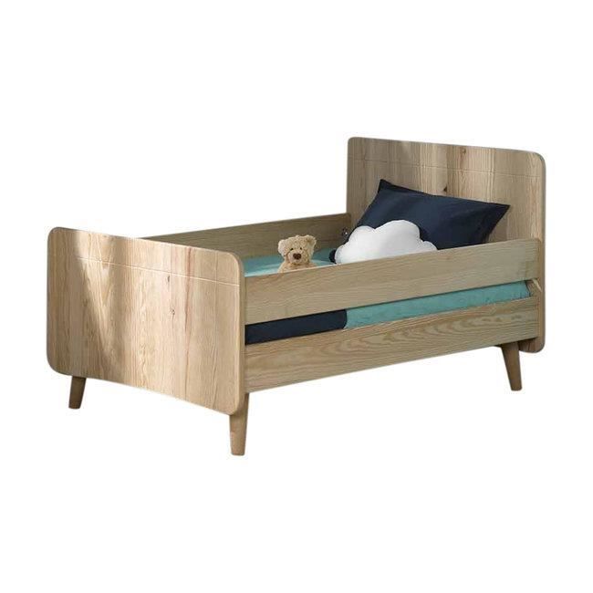 Lit Enfant Evolutif Avec Pieds Et Barrieres Spike Brut A Peindre 90x140 A 90x190 Cm Cdiscount Maison