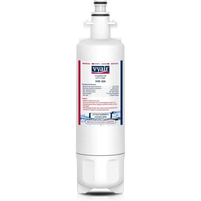 Vyair VYR32A Filtre à Eau du Réfrigérateur Compatible Avec LG LT700P