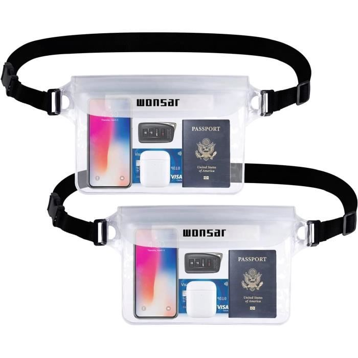 2Pcs Pochette ??tanche, Sac Etanche avec Sangle R?�glable, Pochette Telephone Portable, Pochette 