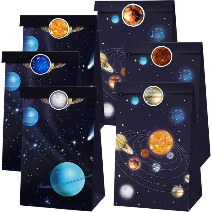 CODIRATO 25 PCS Sac En Papier Bleu Petit Kraft Avec Poignée - Pochette Cadeau Recyclable Format Durable Pour Anniversaire, Mariage, Noël (22x16x8cm