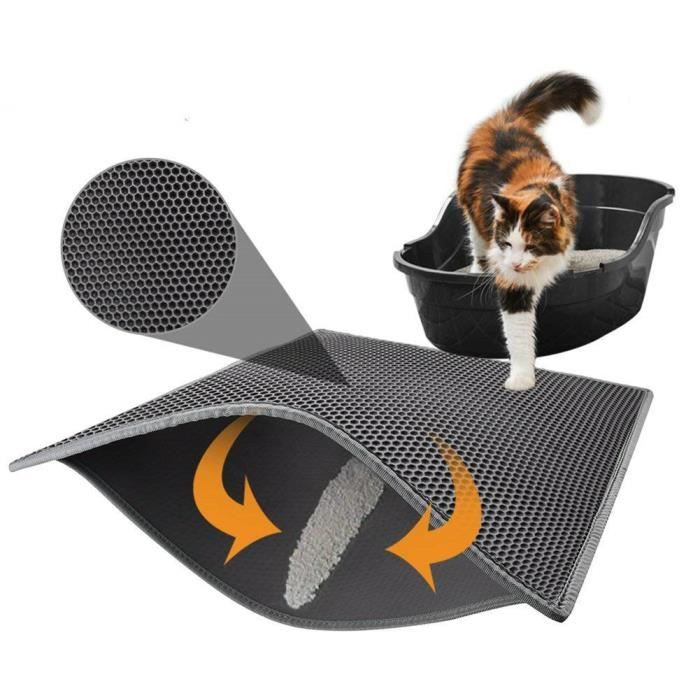 Tapis Litiere Pour Chat Bac A Litiere Pour Chats Taille 40x50 Cm Impermeable Non Toxique Eva Double Couche En Nid D Abeille Design Achat Vente Maison De Toilette Tapis Litiere Pour Chat Ba