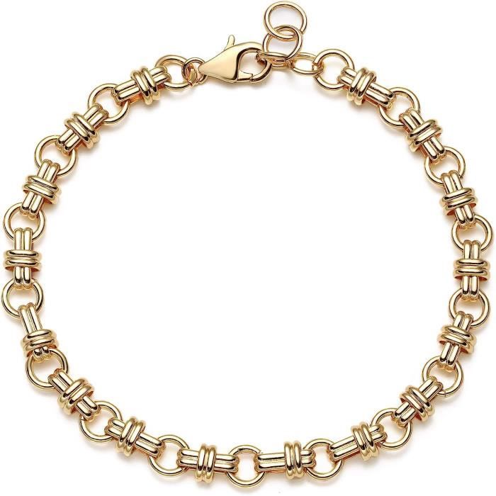 bracelet femme plaqué or jaune 14 carats/bracelet avec perle