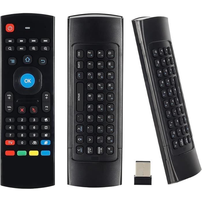Mx3 Air Mouse Mini Keyboard Télécommande Sans Fil, 2.4G Multifonction ...