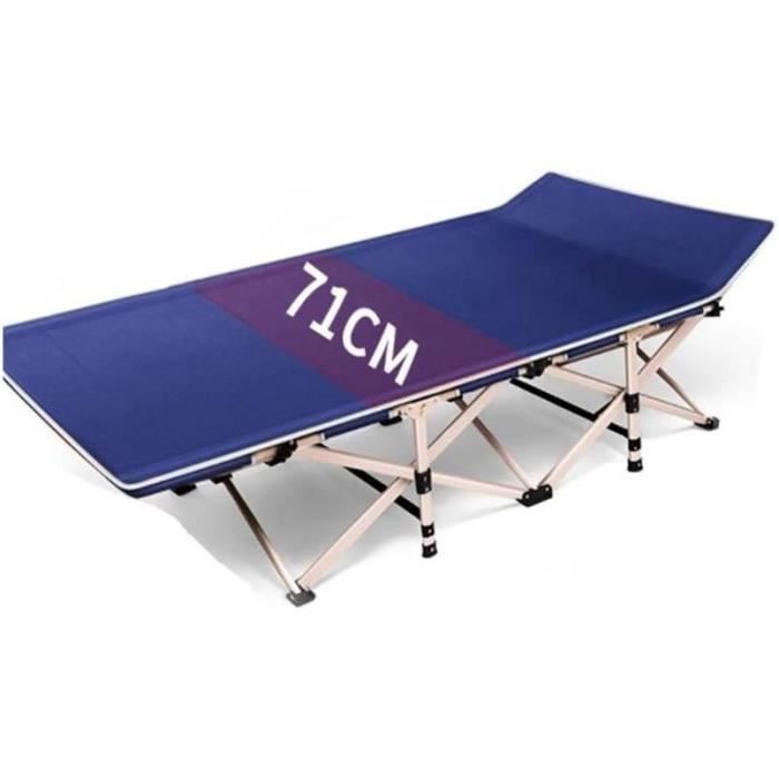 Lit De Camping Pliable Adulte – Avec Matelas – Oxford Bleu, Capacité 300 Lb