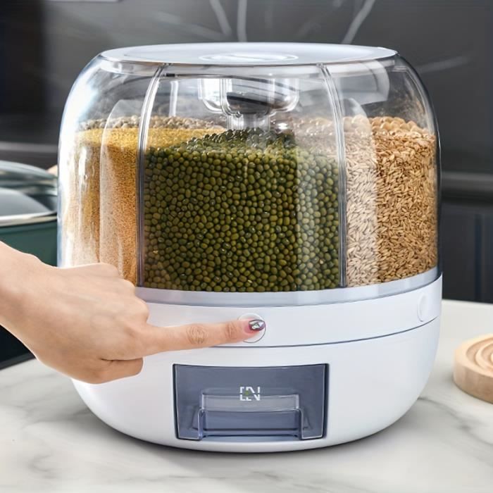 HURRISE Seau à Grains Rotatif Conteneur De Stockage De Céréales