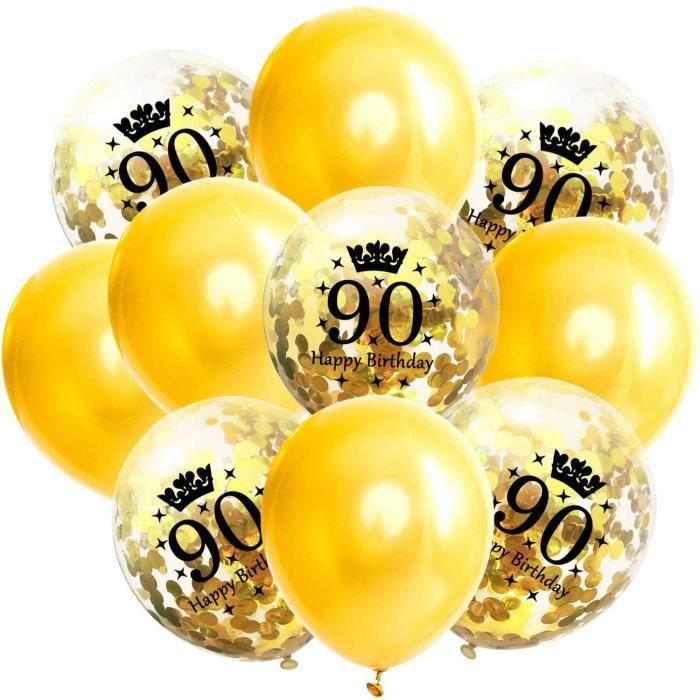 deco anniversaire 90 ans 90 Ans Decoration Or 10pcs Ballons Pour Fete Anniversaire deco anniversaire 90 ans