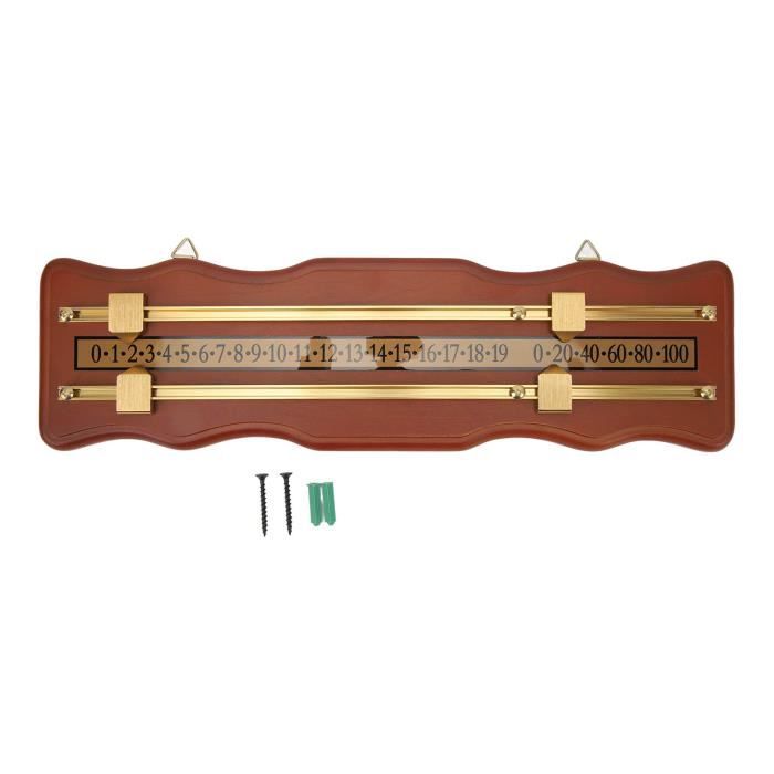 Marqueur De Score Pour Billard En Bois - Double Piste, Tableau De Score Classique 43x12 Cm
