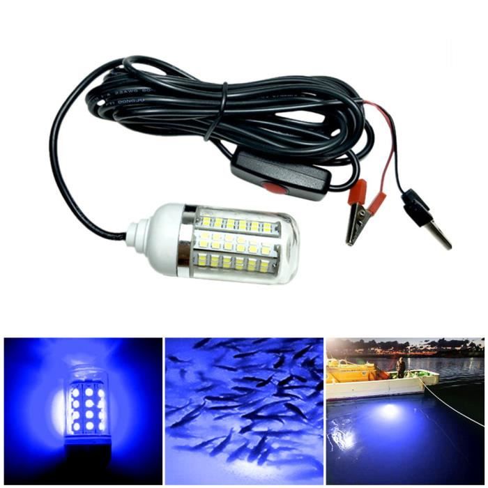 Lampe LED Submersible Pour Pêche 12V 13W - Ultra Lumineuse Pour Crappie, Crevettes