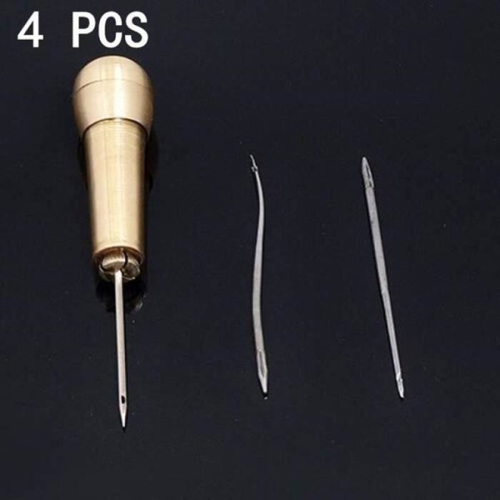 260 M De Fil Ciré 1 Mm Rouge + 7 Aiguilles – Fil Polyester Haute Résistance Pour Couture Cuir & Artisanat