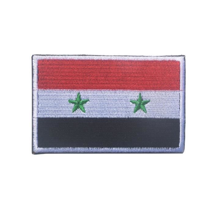 Patch Drapeau Myanmar Brodé Militaire - 3x4,5 Cm - Thermocollant - Tactique