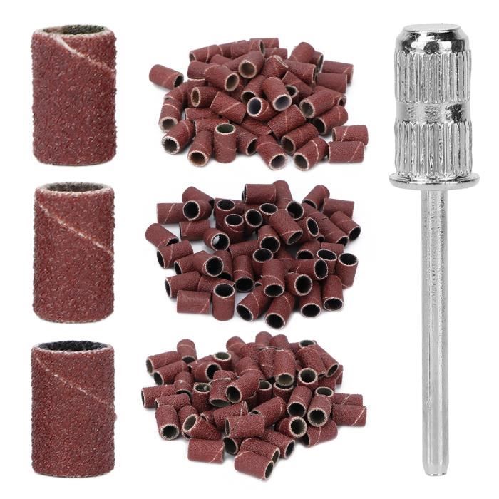 Bandes abrasives Zerone 210pcs - Marron - Nail Art - Ponceuses à ongles - Remplaçables avec tige