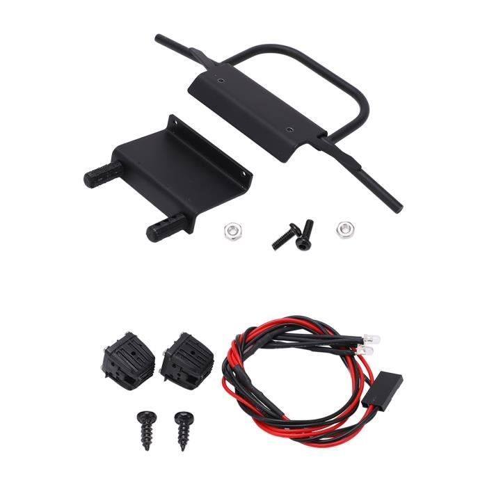Kit Pare-chocs Avant RC Pour TRX4M Defender 1/18 – Support En Aluminium Et Inox, Grille Et Treuil, Pièce De Rechange Robuste