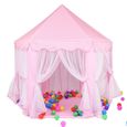 MIXMEST@ Tente pliable portative de Jeu pour Enfants Princesse Pop Up Chateau Filles Jouet Tente (Rose) -1