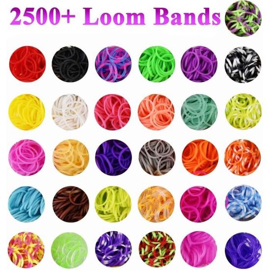 ROSHUKG Kit 5300 Élastiques Bracelets 50 Couleurs – Loisir Créatif Enfants Filles Garçons, Bracelets Fun Et Colorés