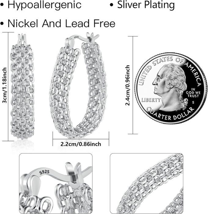 Petite Créoles Argent Femme Boucle D'Oreille Strass Zirconium Mini 925 Sterling Anneau Clou