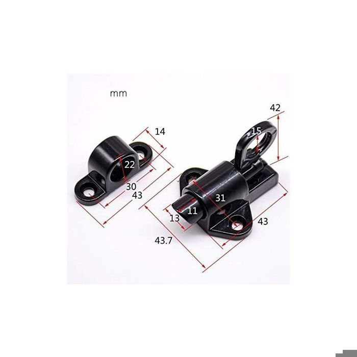 Verrou à Ressort 400/12 Mm - Loquet De Porte Zingué - Neuf - Marque KeyMet