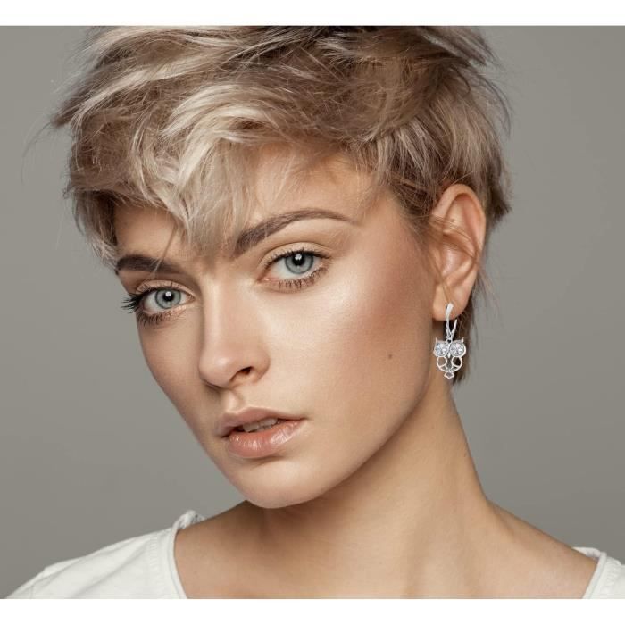 P&M Essentials+ Boucles d'Oreilles Clou de Luxe en Moissanite pour Fem