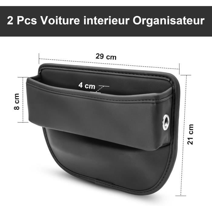 Organisateur Siège Voiture Dreamark Lot De 2 - Rangement Cuir PU Pratique Et Élégant