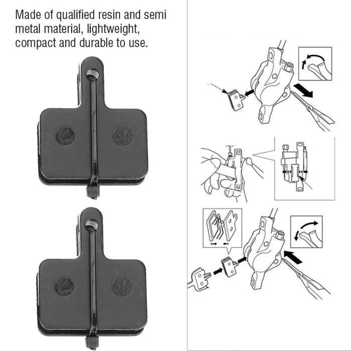 MUNZE 4 Paires De Plaquettes De Frein Vélo – Métal Durable, Compatibles VTT Et E-Bike, Faciles à Installer, Performance Tous Temps