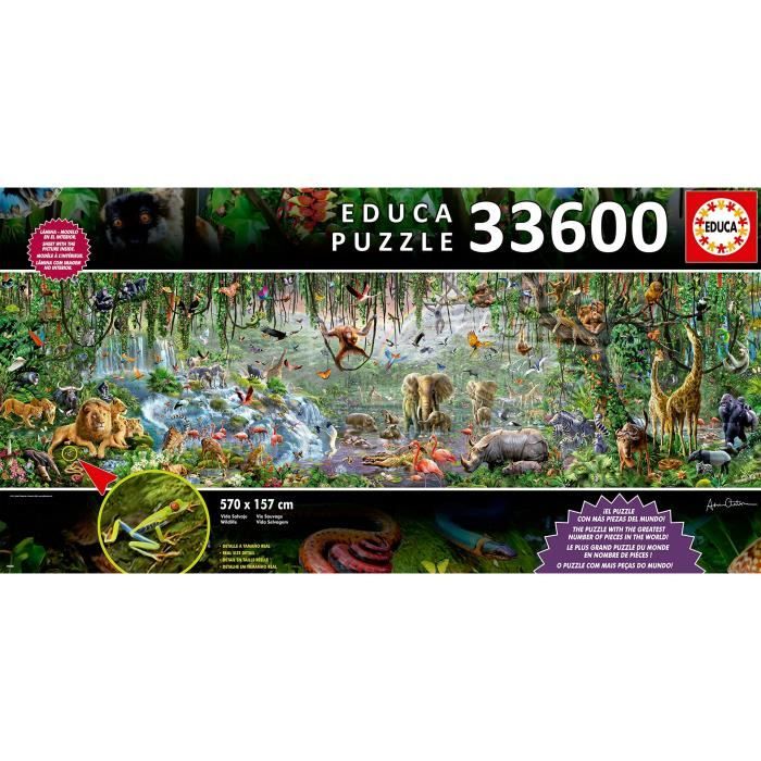 Puzzle La Vie Sauvage 33600 Pièces - EDUCA - Animaux - Mixte - A partir ...