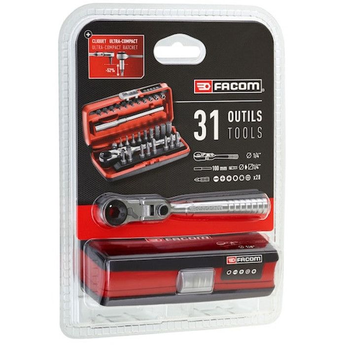 FACOM ES.133 Embout 1/4 Plat 3 Mm - Vis à Fente Tournevis Manuel