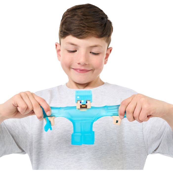 Figura Elastica Goo Jit Zu - Minecraft Creeper 11 Cm - Texture Super Cracking 3x Elastico - 5