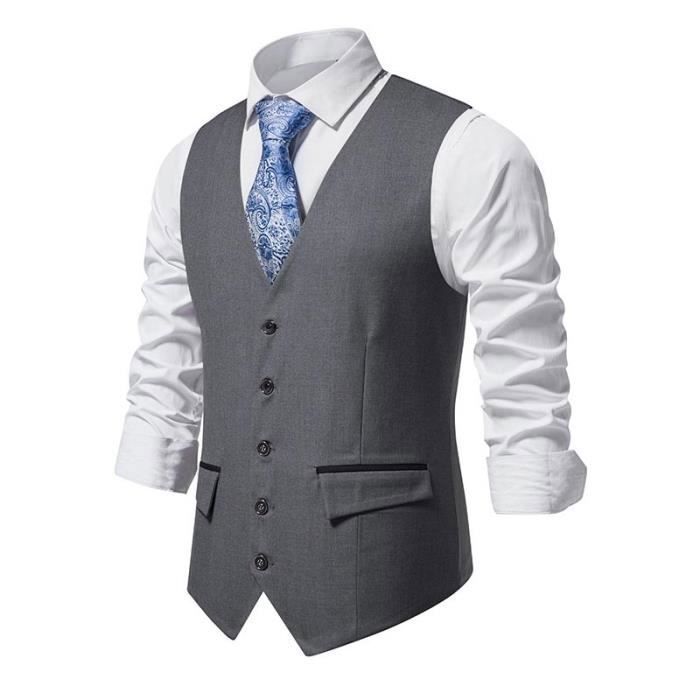 Gilet costume gris store