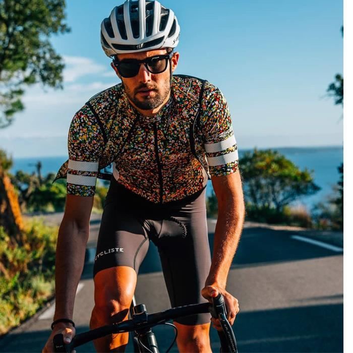 Maillot de cyclisme Maillot de cyclisme de l equipe Cafe Du Cycliste pour hommes chemise a manches courtes pour velo jersey6 B48 Cdiscount Sport