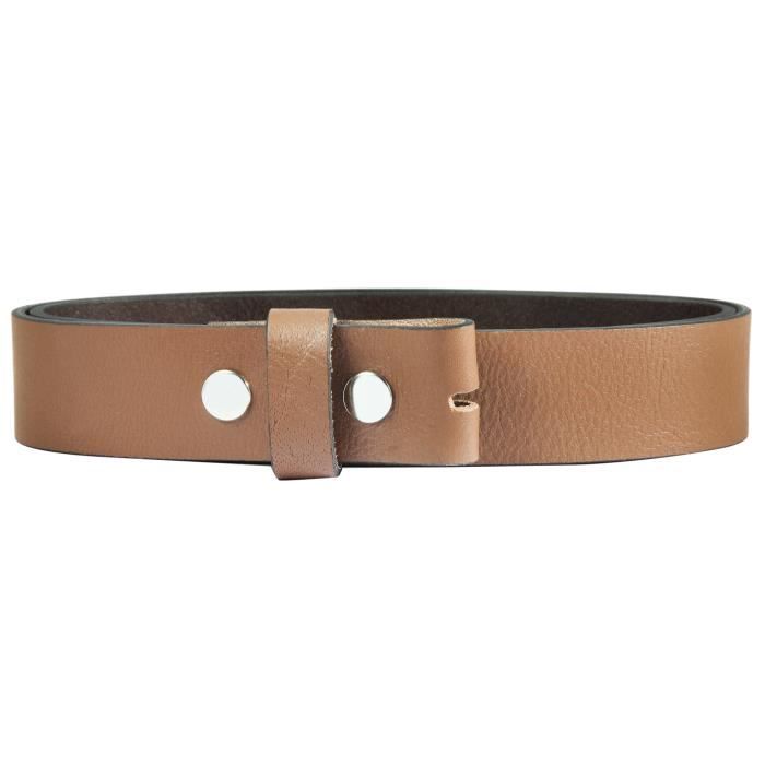 Ceinture femme cuir veritable 85 cm luxe a la mode marron Largeur 3.4 cm