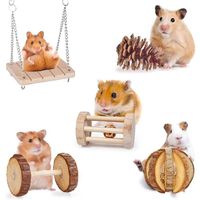 MiOYOOW Jouets à Mâcher En Bois Pour Hamster, Petits Animaux