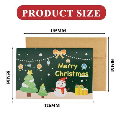 Cartes De Noël Avec Enveloppes - 24 Cartes + Autocollants - Style Peinture à L'huile, Format 10x20 Cm Déplié