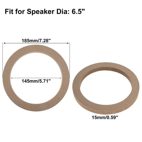 Lot 2 Entretoises Bois Pour Subwoofer 6.5 Pouces – Anneaux De Montage Universels (uxcell) – Épaisseur 15mm