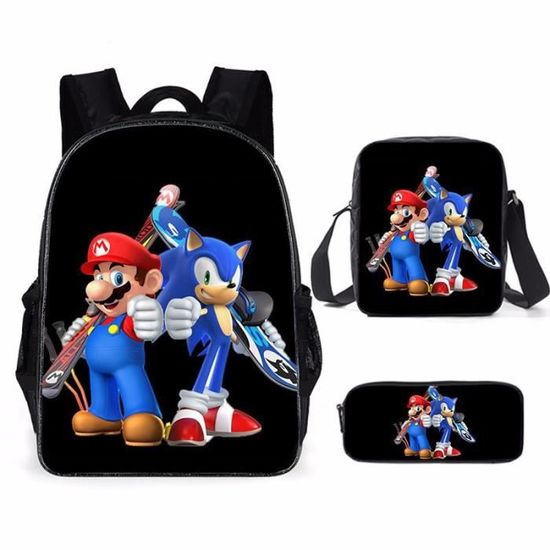 Sac a dos Super Mario Bros pour enfants Licence Mario Dos Nylon Synthetique Noir Noir Cdiscount Bagagerie Maroquinerie